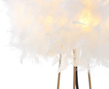 Stork 16" Feather Metal LED Table Lamp - JONATHAN Y
